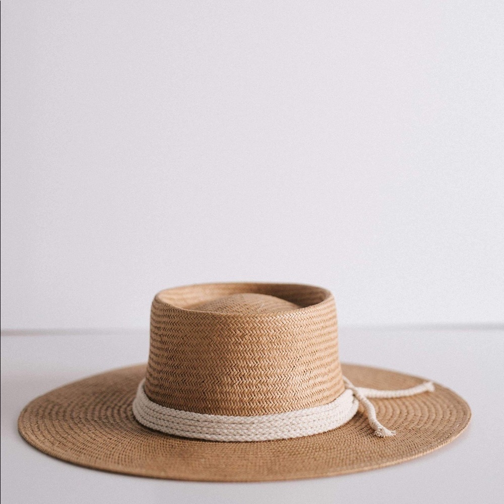 Gigi Pip Bre Straw Pork Pie Hat - Natural